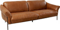 KARE Design Napa Leather Three-Seat Sofa Brown