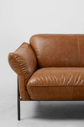 KARE Design Napa Leather Three-Seat Sofa Brown