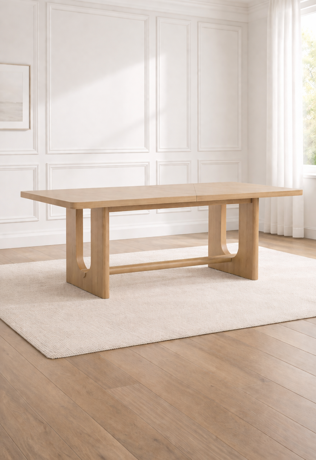 Athens Large Extending Dining Table 1910 - Light Oak