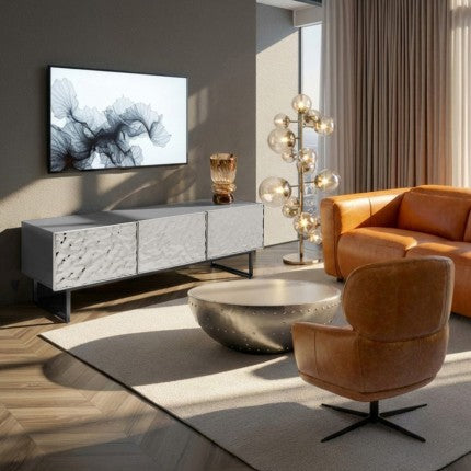 TV Board Carino Silver 59.4x19.7x15.4 in