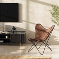 TV Board Fence Glass Steel Black
