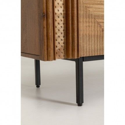 TV Board Gino Solid Mango Wood Brown 55.1x15.7x21.7 in