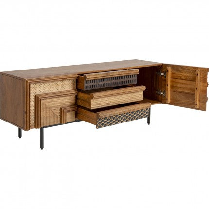 TV Board Gino Solid Mango Wood Brown 55.1x15.7x21.7 in