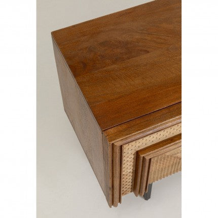 TV Board Gino Solid Mango Wood Brown 55.1x15.7x21.7 in