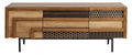 TV Board Gino Solid Mango Wood Brown 55.1x15.7x21.7 in
