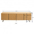 TV Board Giulio Oak 71x16.5x21.7 in