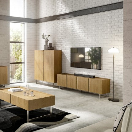 TV Board Giulio Oak 71x16.5x21.7 in