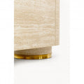 TV Board Linnea Stone-Effect Beige 63x17x18 in