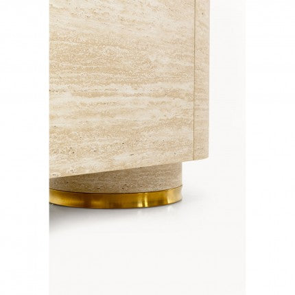 TV Board Linnea Stone-Effect Beige 63x17x18 in
