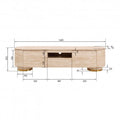 TV Board Linnea Stone-Effect Beige 63x17x18 in
