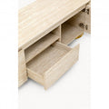 TV Board Linnea Stone-Effect Beige 63x17x18 in