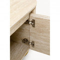 TV Board Linnea Stone-Effect Beige 63x17x18 in
