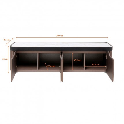 TV Board Phoenix Sandstone Brown 78.7x17.7x19.7in