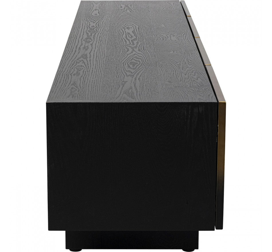 TV Board Prezioso Black 70.9x15.7x17.7 in