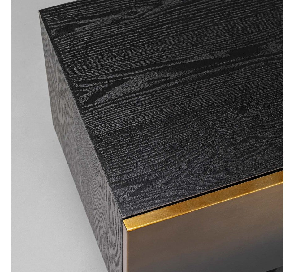 TV Board Prezioso Black 70.9x15.7x17.7 in