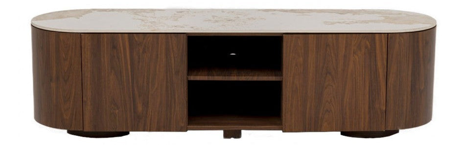 TV Board Ruben Stoneware Brown 63x17.7x17.7 in