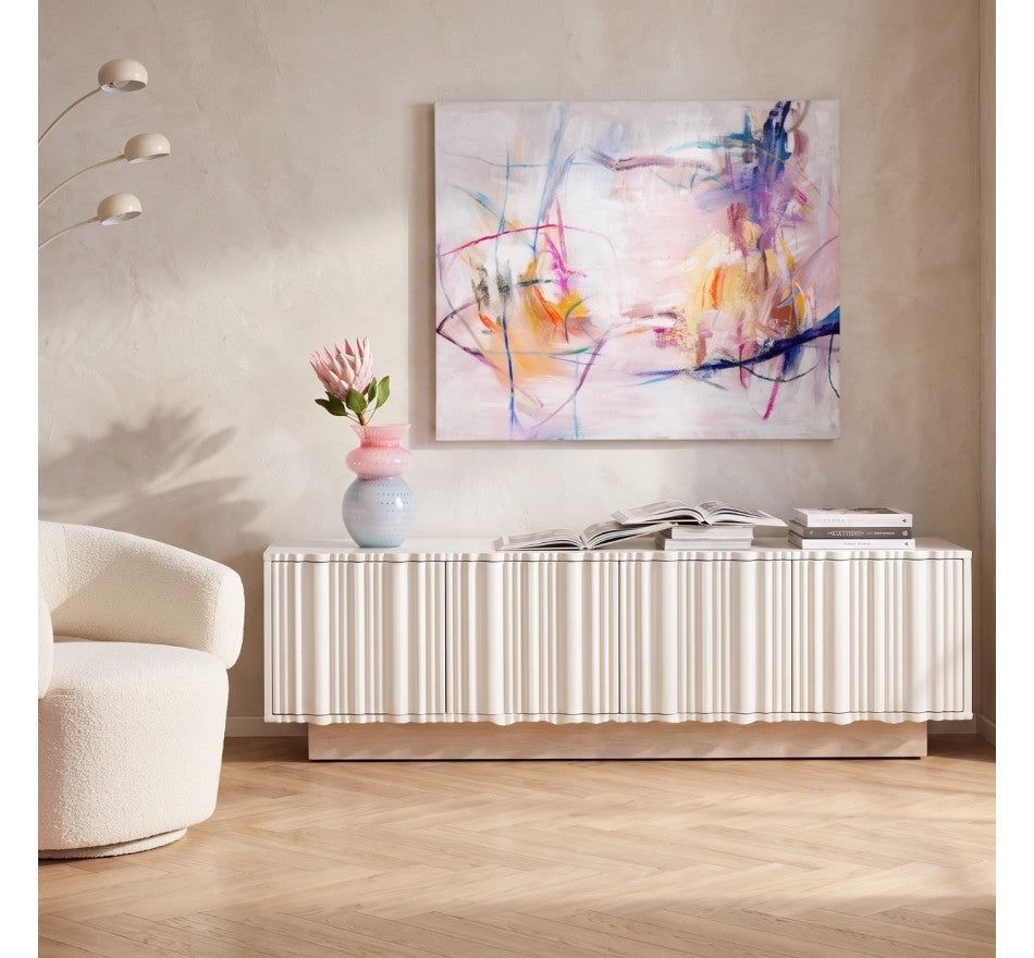 TV Board Stucco Grey 63x15.7x17.7 in