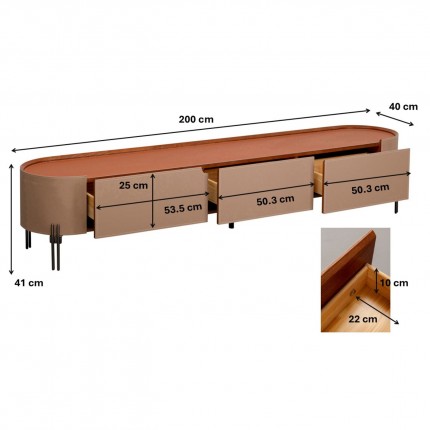 TV Board Tango Brown 78.7x15.7x16.1 in