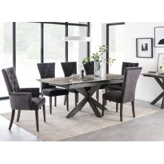 Valerius Table & Pembroke Chair Ext Dining Set