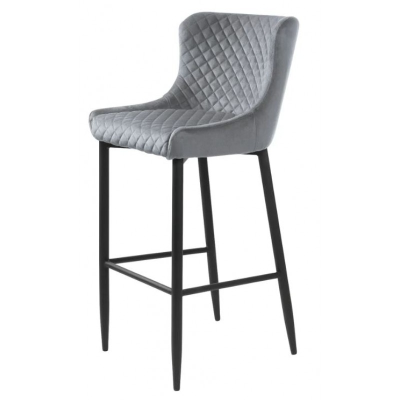 Ottowa Counter Stool Grey Velvet