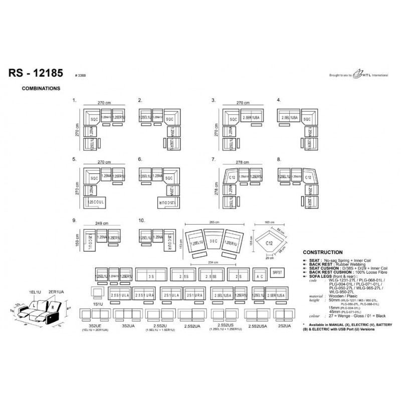 Hawthorn 2.5 Reclining Sofa