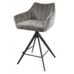 ZI NURA SWIVEL BAR STOOL GREY