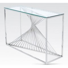 Calabria Console Table - Glass and Stainless Steel