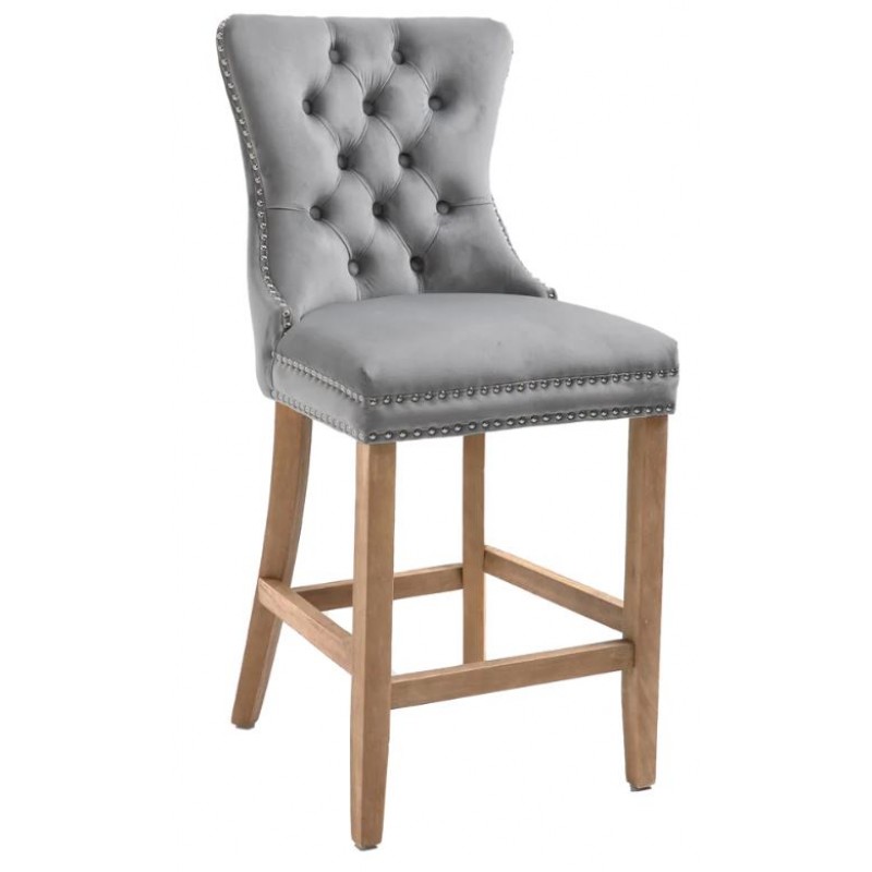 Saxon Grey Bar Stool