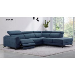 Cordoba Blue Corner Sofa Right 