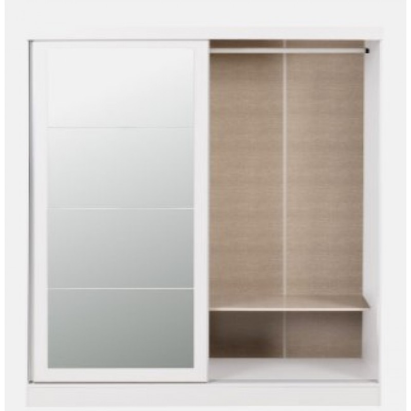 Nevada White Two Sliding Door Wardrobe