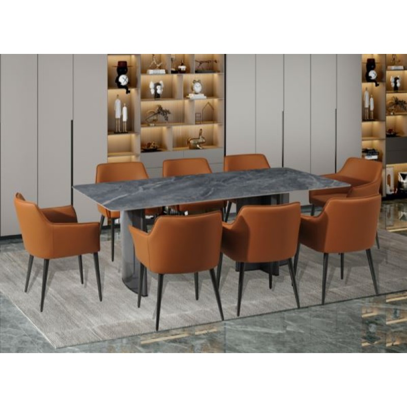 Campania Dining Table - Grey Sintered Stone