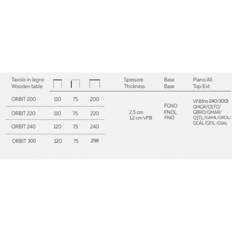 Natisa Orbit 240 Table