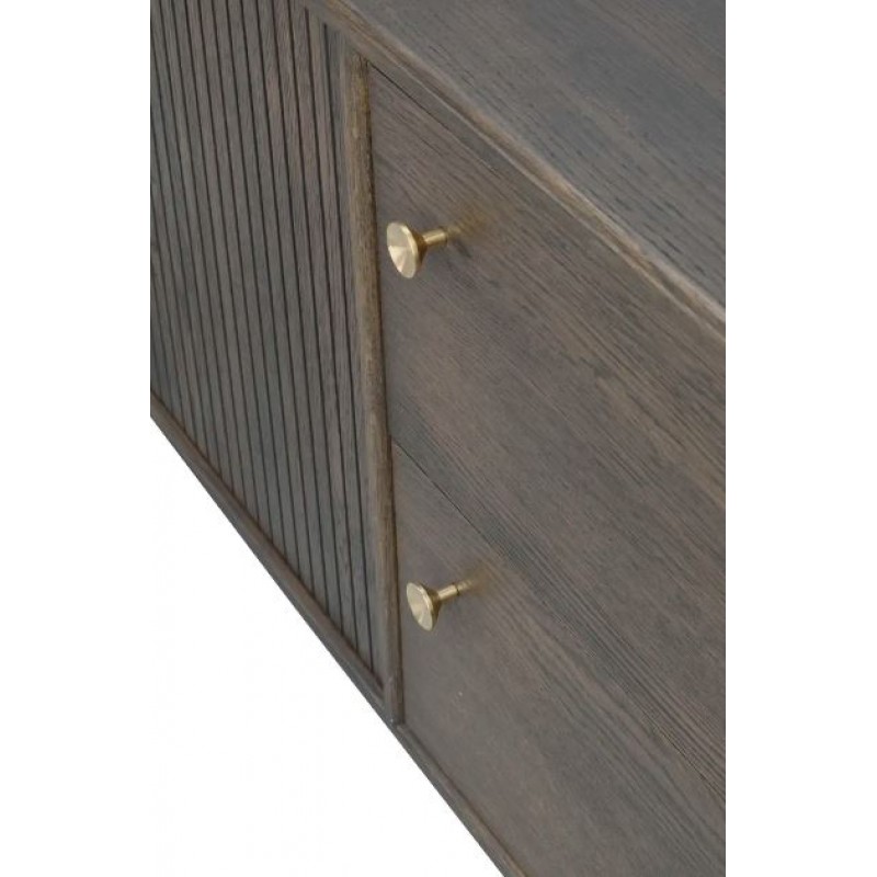 ROWICO Clearbrook sideboard 160 brown oak/black metal