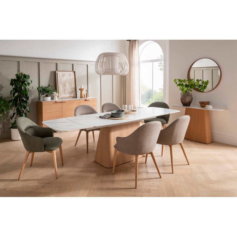 Evie Rectangle Extending Dining Table Sand