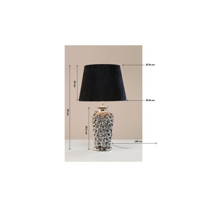 Table Lamp Rose Multi 59cm