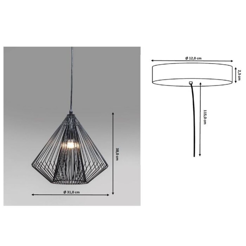 Pendant Lamp Modo Wire Black