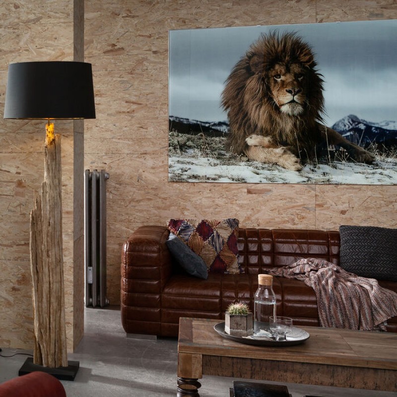 Picture Glass Proud Lion 180x120cm