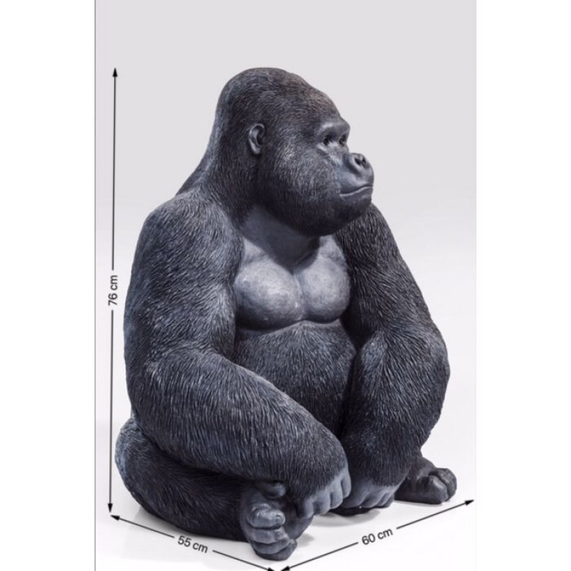 Deco Object Monkey Gorilla Side XL Black 76cm