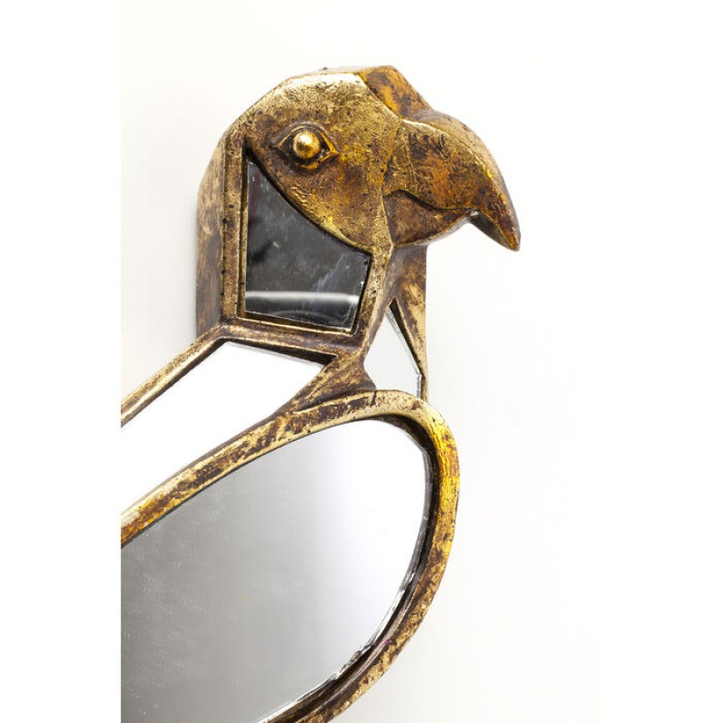 Wall Decoration Parrot Mirror 15x43cm