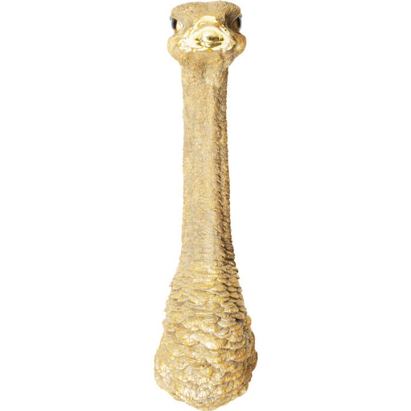 Wall Decoration Ostrich Gold 19x72cm