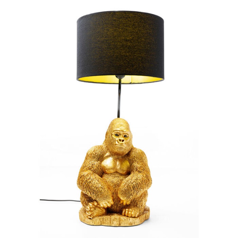 Table Lamp Animal Monkey Gorilla Gold