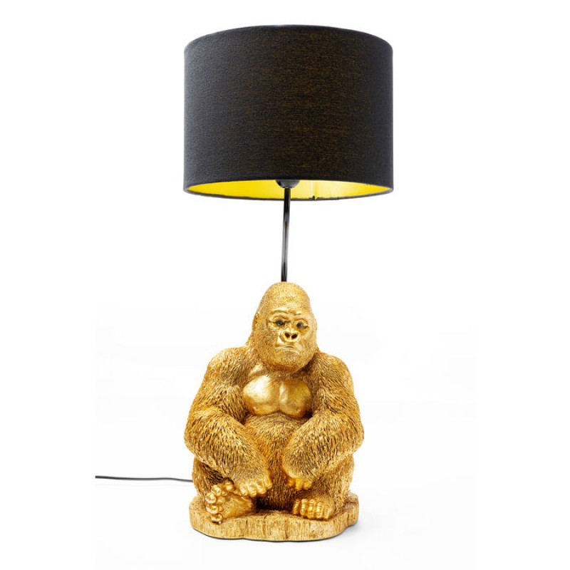 Table Lamp Animal Monkey Gorilla Gold