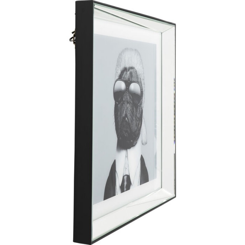 Picture Frame Mirror Designer Dog 60x60cm