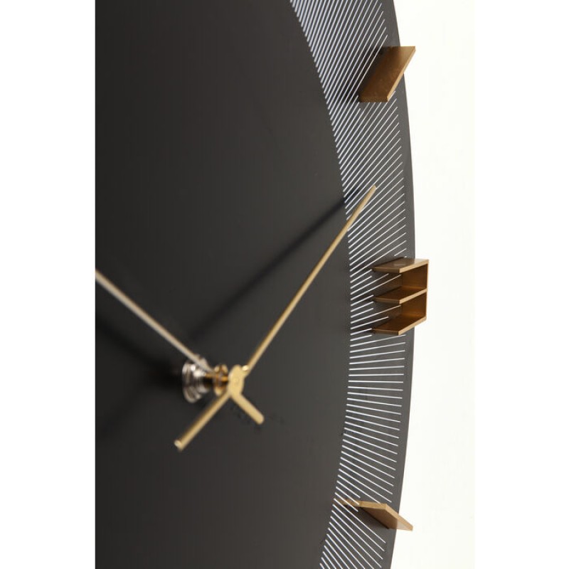 Wall Clock Leonardo Black/Gold Ø49cm