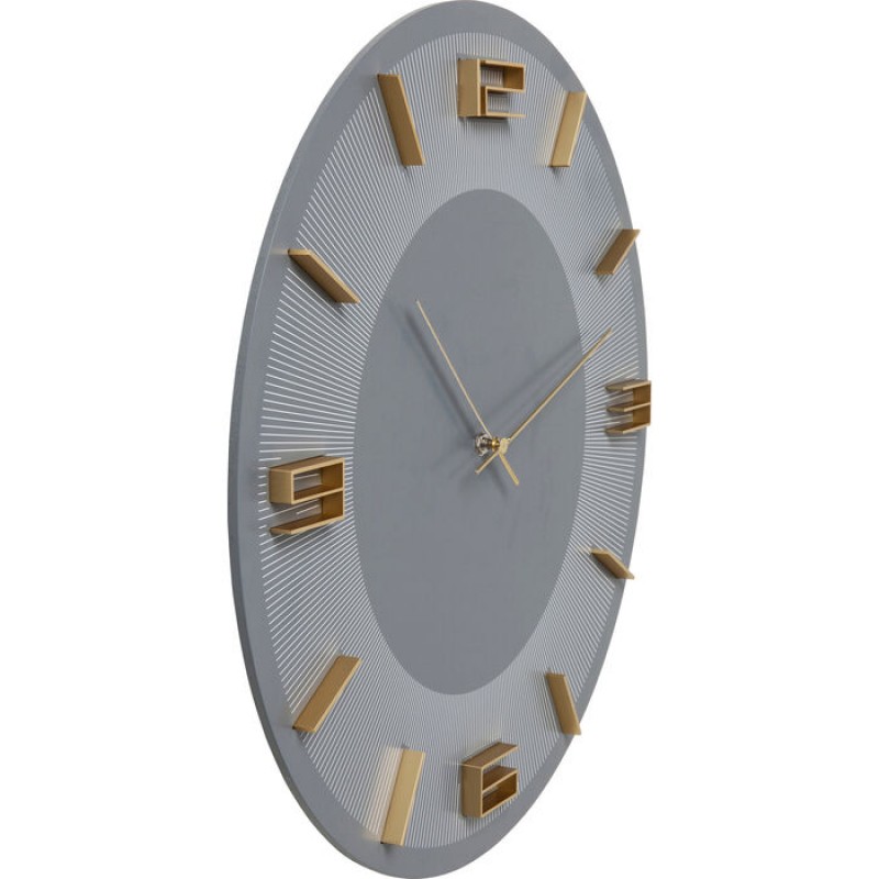 Wall Clock Leonardo Grey/Gold Ø49cm