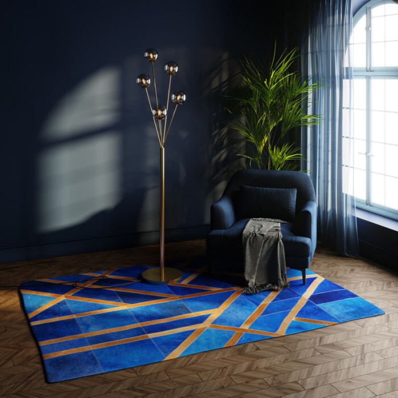 Carpet Lines Blue 170x240cm