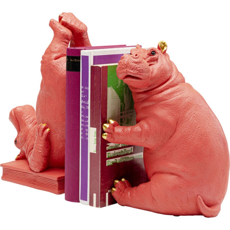 Bookend Hippo Pink (2/Set)