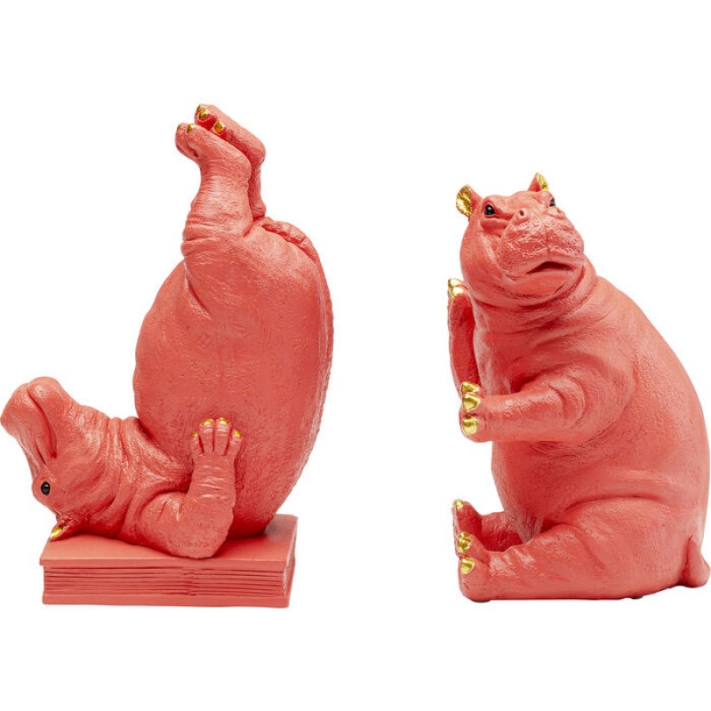 Bookend Hippo Pink (2/Set)