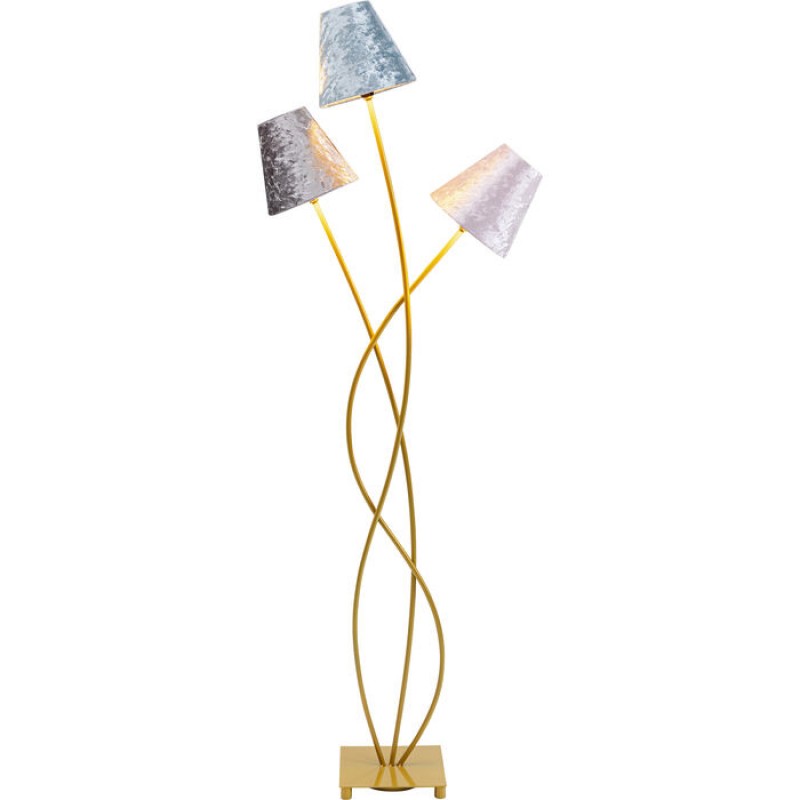 Floor Lamp Flexible Velvet Brass Tre