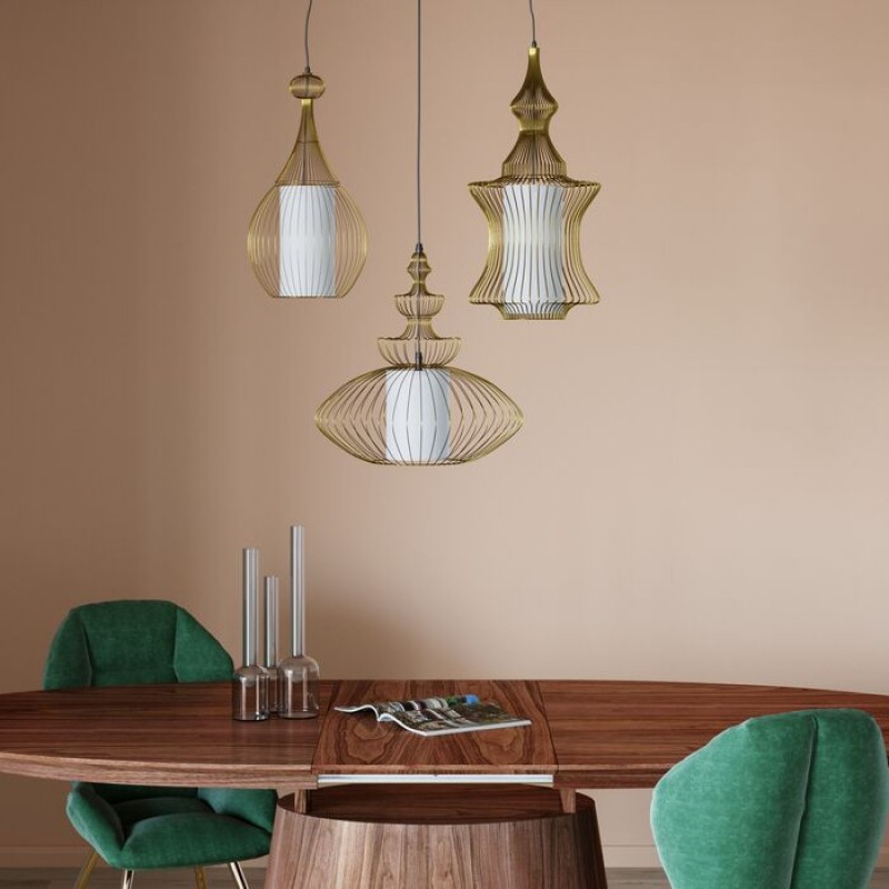 Pendant Lamp Swing Iron Tre Gold